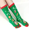 Women Fancy Design Five Toe Multi Colorful Patterned Cute Christmas Socks