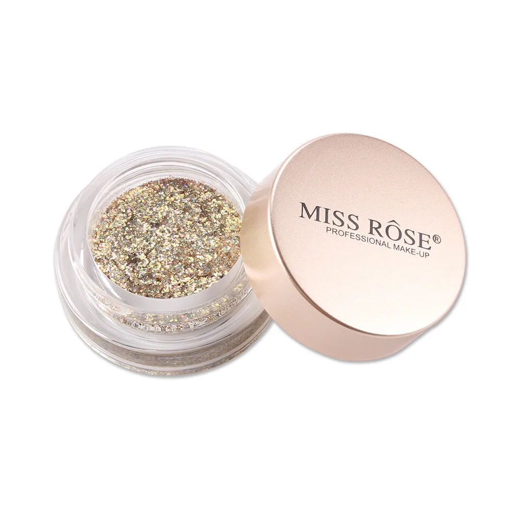 

Miss Rose Makeup Bling Highlight Single Eyeshadow Waterproof Eye Glitter, 10 colors