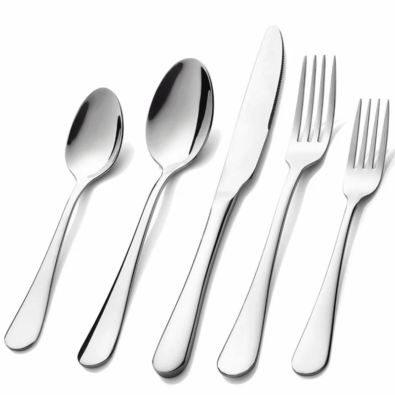 

China factory Wholesale luxury tableware spoons metal spoon and fork set stainless, Colorful