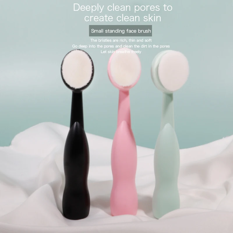 

Wholesale Multifunctional Standing Manual Exfoliating Face Cleanser Brush, Customozied