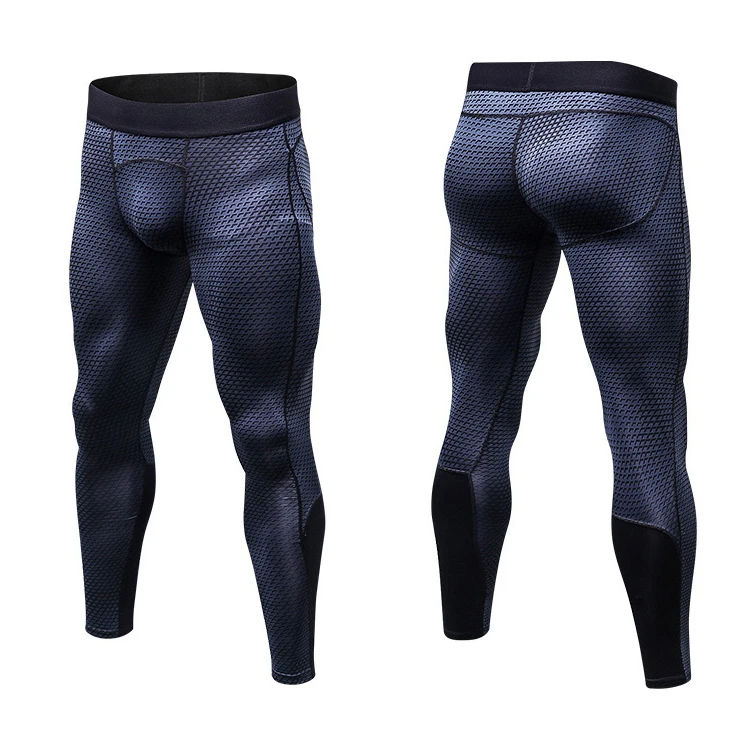 

Men's 3D Printing PRO Fitness Running Training Amazon High Waist Stretchy Sports Leggings Compression Track Pants for Men, 5 colors
