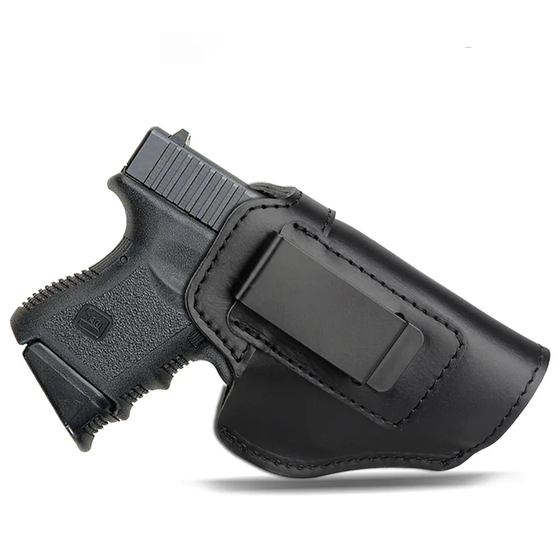 

Leather IWB Concealed Carry Gun Holster, Black pistol case