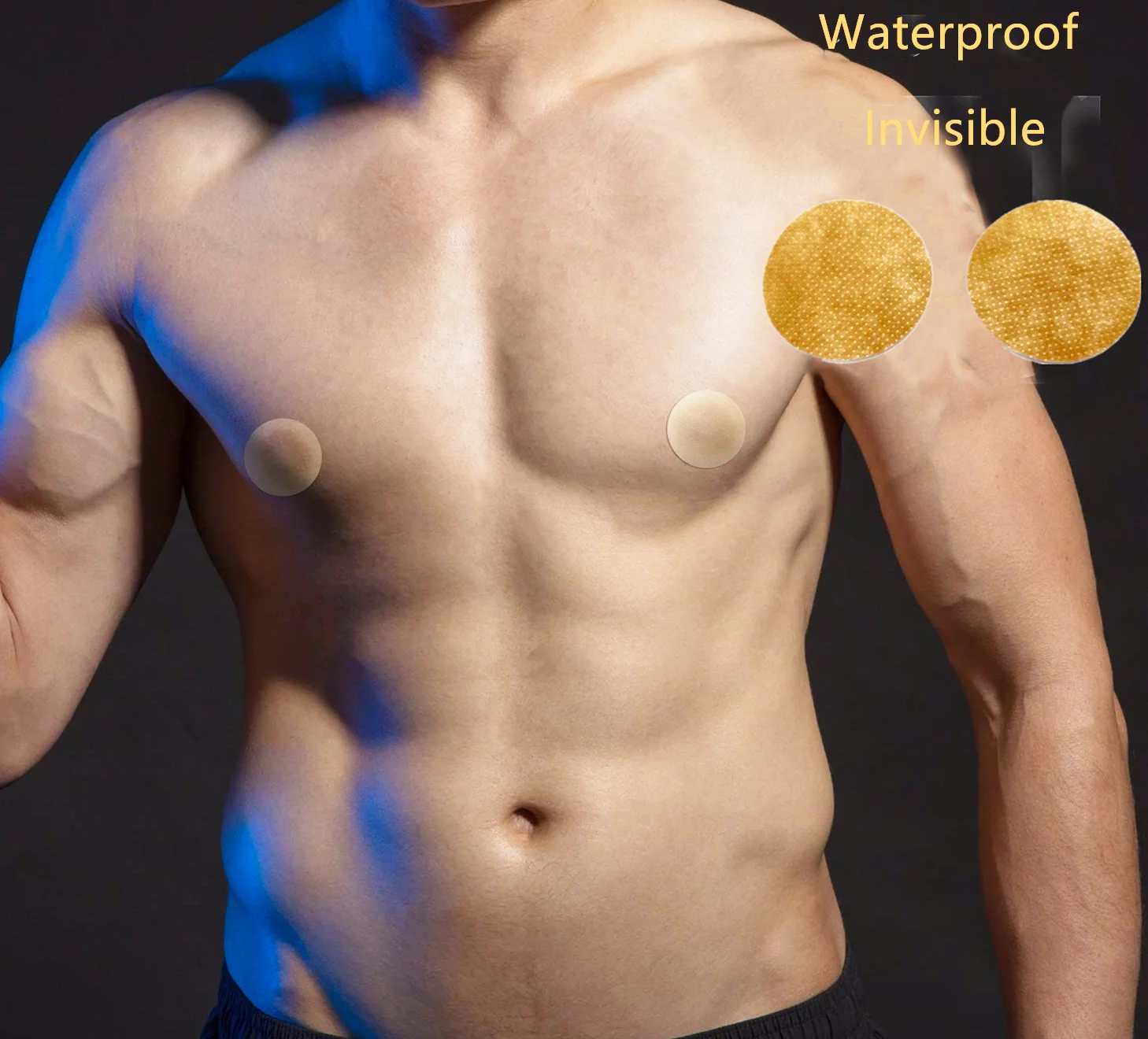 

Men Nipple Concealer Protector Invisible Nipple Covers Prevent Nipple Chafing Sticker Patch, Skin