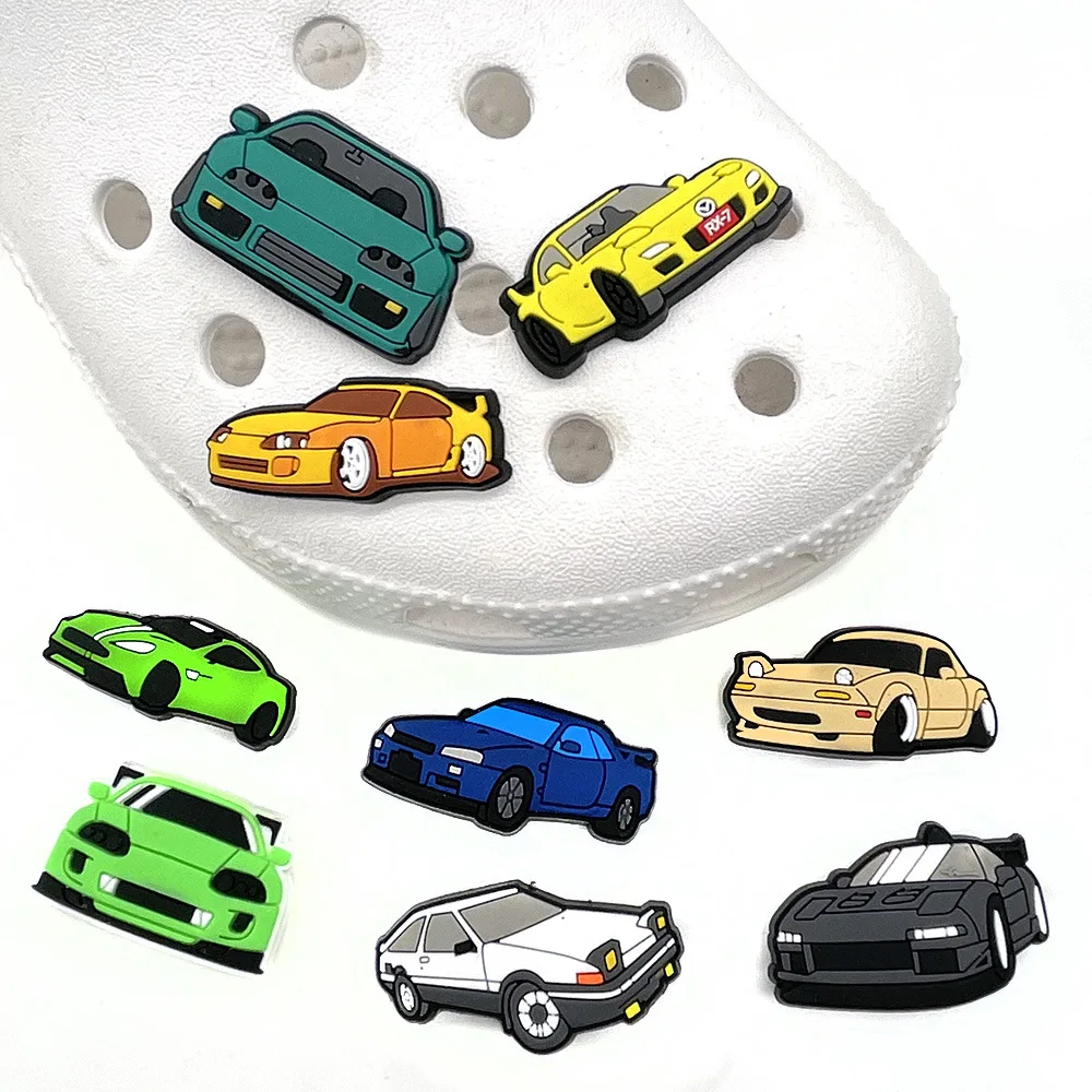 

2022 new design Hot sell Super Wings Cartoon car characters shoe croc charms clog PVC amazon styles wholesale, As picture