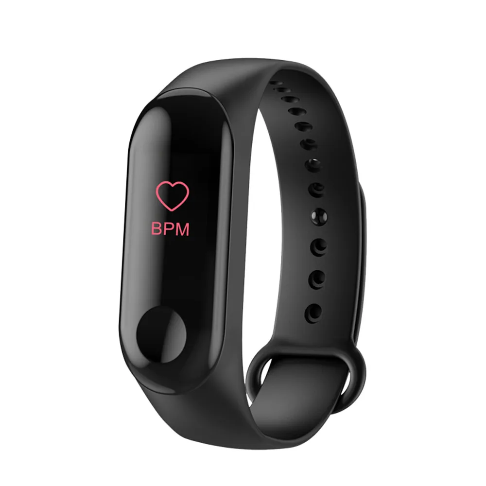 

Latest M4 Smart Watch 2021 Sport Bracelet Wristband Low Price Cheap M3 Smart Watch Heart Rate Monitor, Red/black/blue