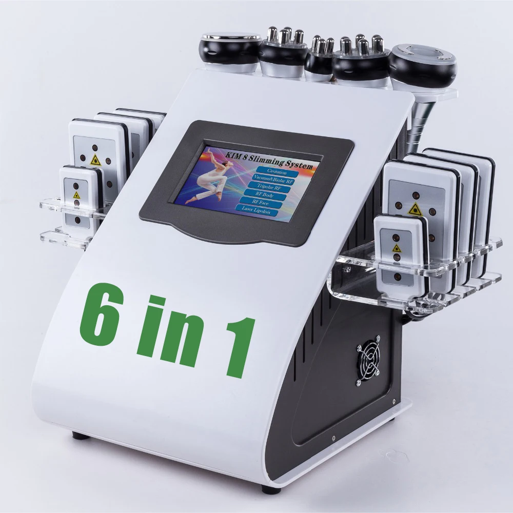 

6 in 1 Ultrasonic Cavitation 40K Lipo RF Vacuum Machine Cavitation System Slimming Machine