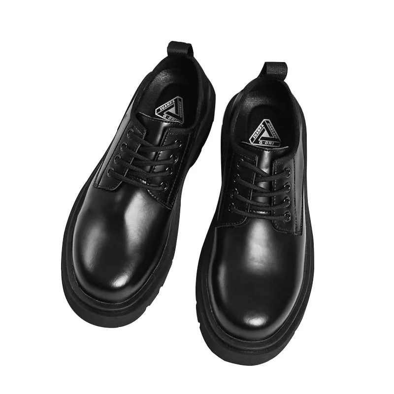 

Black leather shoes formal business men's shoes leather Shiny dress shoes