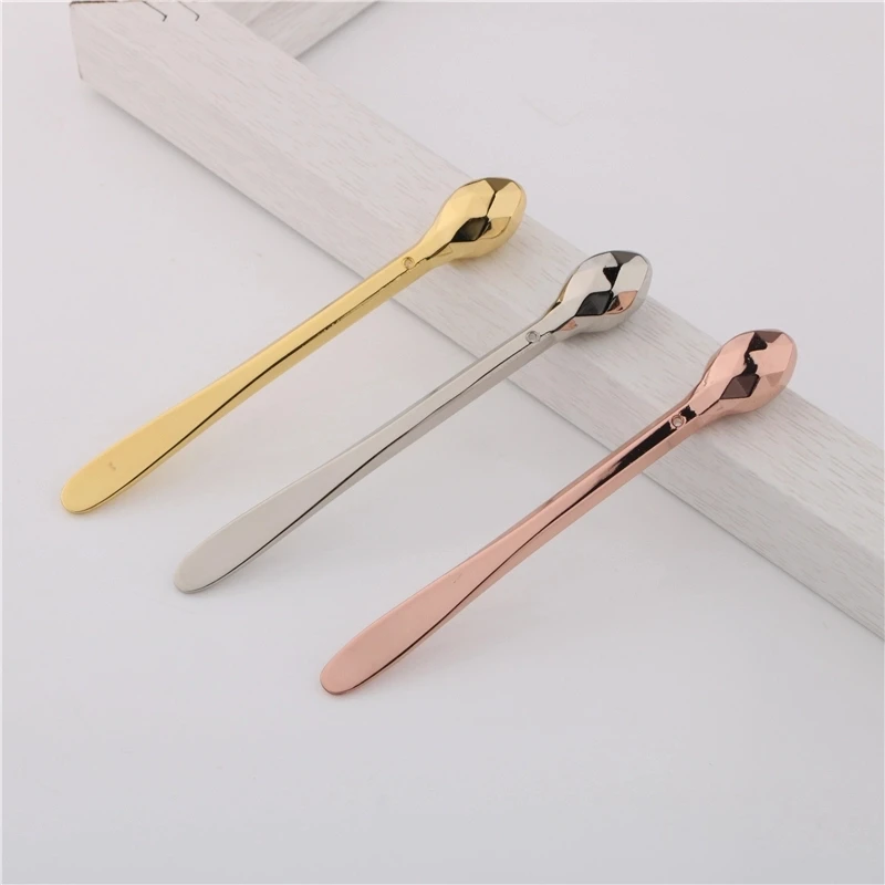 

Amazon Wholesale Long Makeup Spoon Gold Plated Stainless Steel Mini Cosmetic Spatula, Gold, rose gold, silver