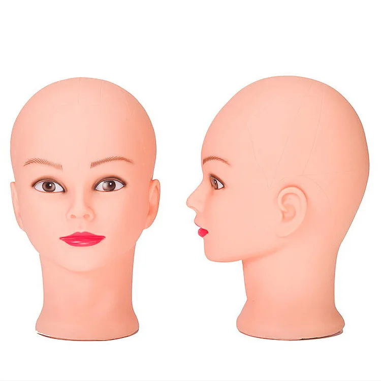 

Hot Sale Cosmetology Manikin Head Female Dolls Makeup Practice Training Head Bald Mannequin Head Without Hair