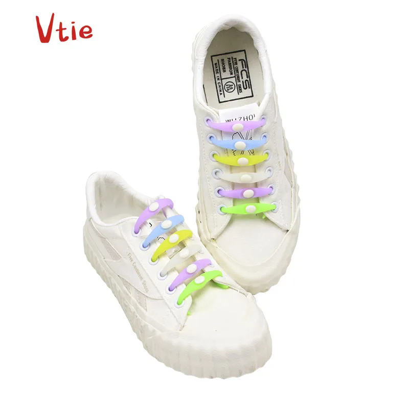 

Best selling reflective custom logo cheap promotional gift silicone shoelaces for men and women, 6 colors