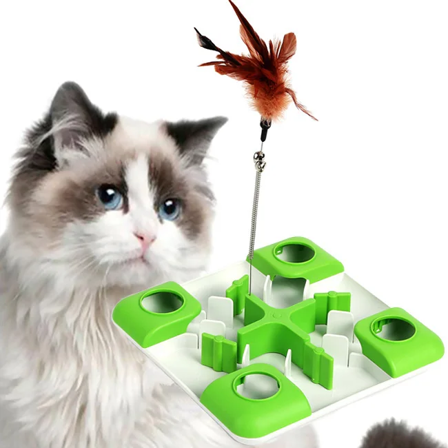 

Creative pet maze foraging toys game cat puzzle feeder food maze for cats