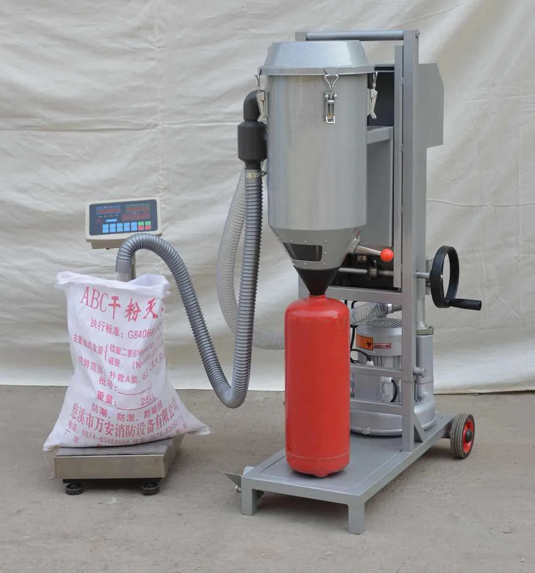 Automatic dry powder fire extinguisher refilling machine/ fire extinguisher filling machine