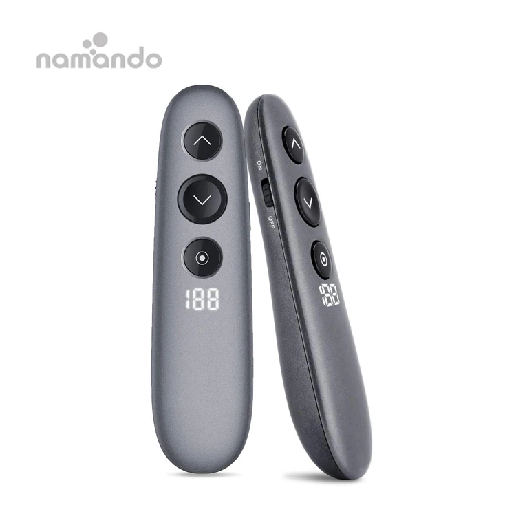 H100 Spotlight Wireless Digital Laser Pointer Presenter with Air Mouse TFcard PPT Powerpoint Presenter Remote for Meeting