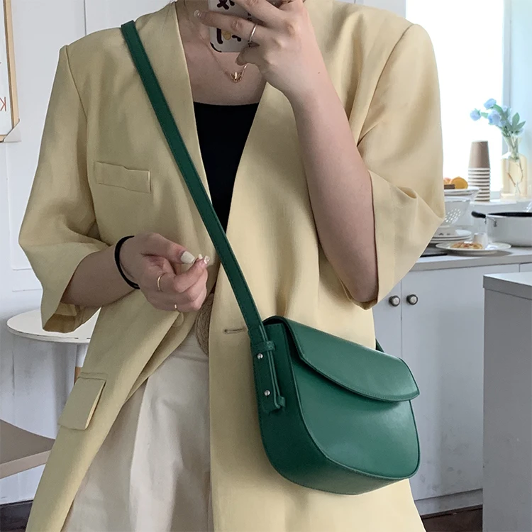 

EM1029 Hot sell fashion simple saddle bags wild shoulder messenger handbag woman 2022 latest luxury brand women's bag
