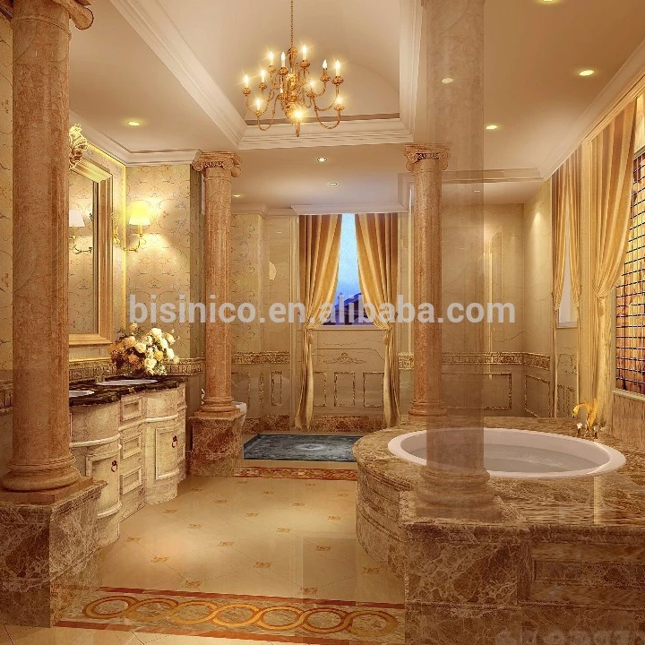 
Bisini luxury 3D rendering for bathroom with furniture 