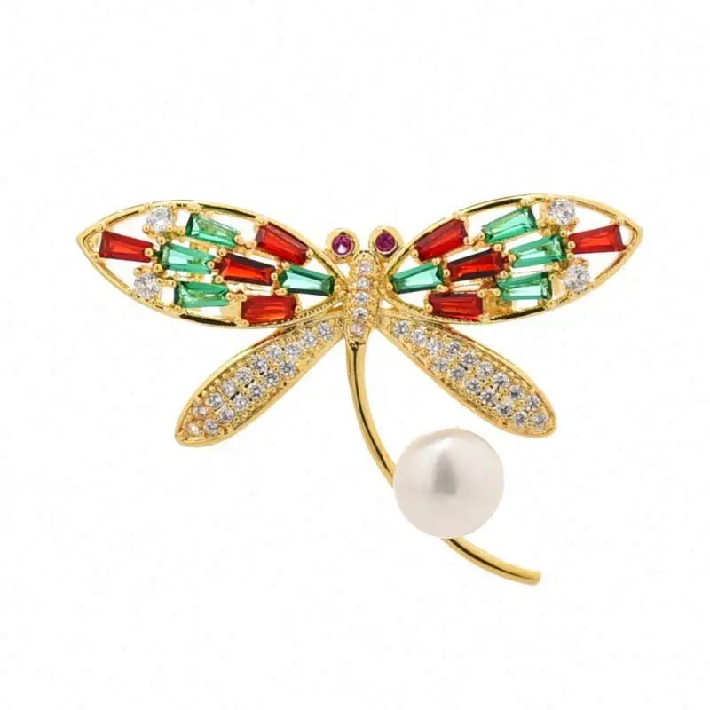 

Ladies Insect Brooch Pin Fashion Dress Coat Accessories Cute Jewelry Diamond Retro Dragonfly Brooch