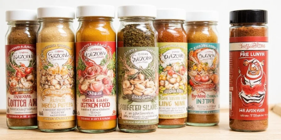 Comparison table showing sazon versus other popular spice blends.