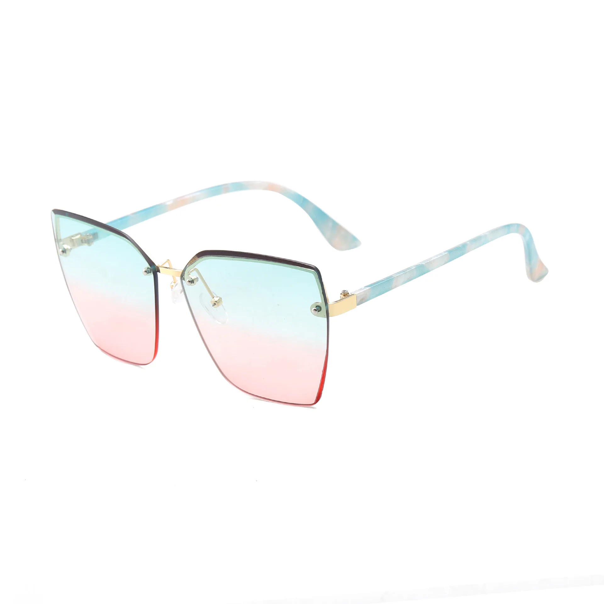 

RENNES [Non-RTS] Vaneasel fashion frameless sunglasses gafas de sol designer luxury rimless sunglasses, Colorful