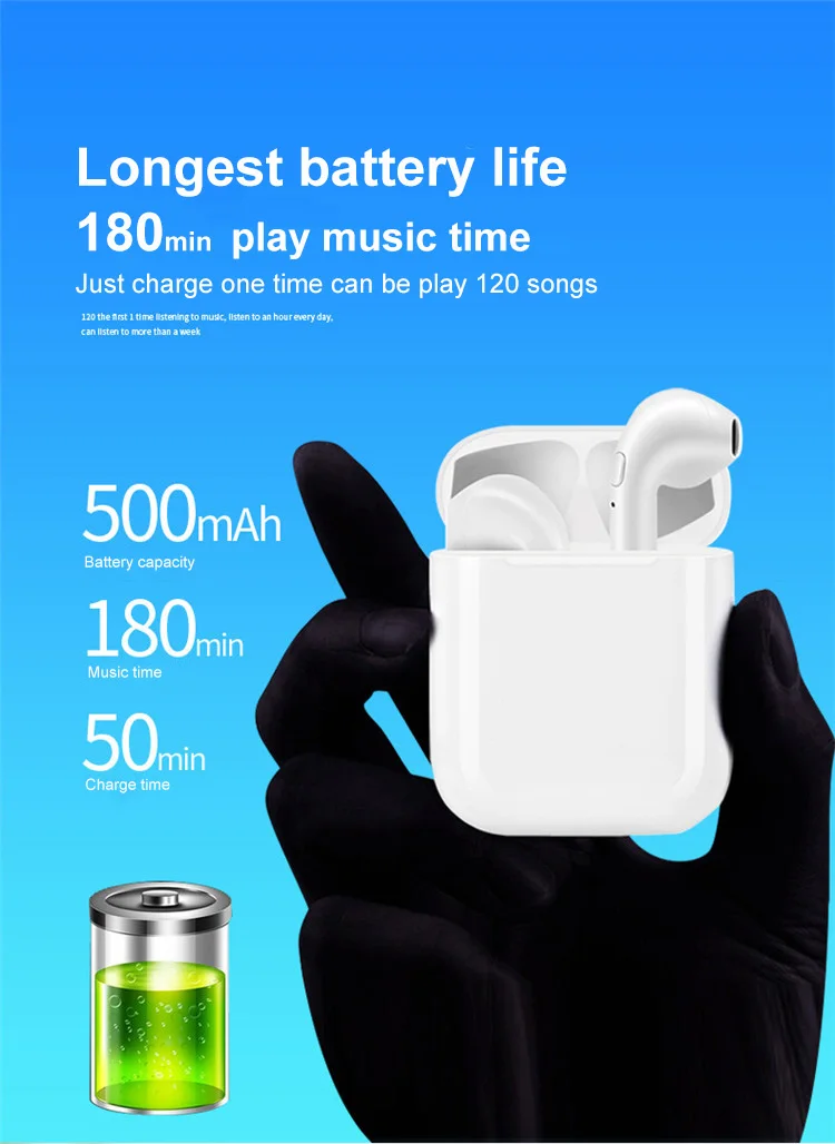 i9s tws bluetooth 5.0 headphones stereo earphone wireless earbuds with mobile phone - ANKUX.COM