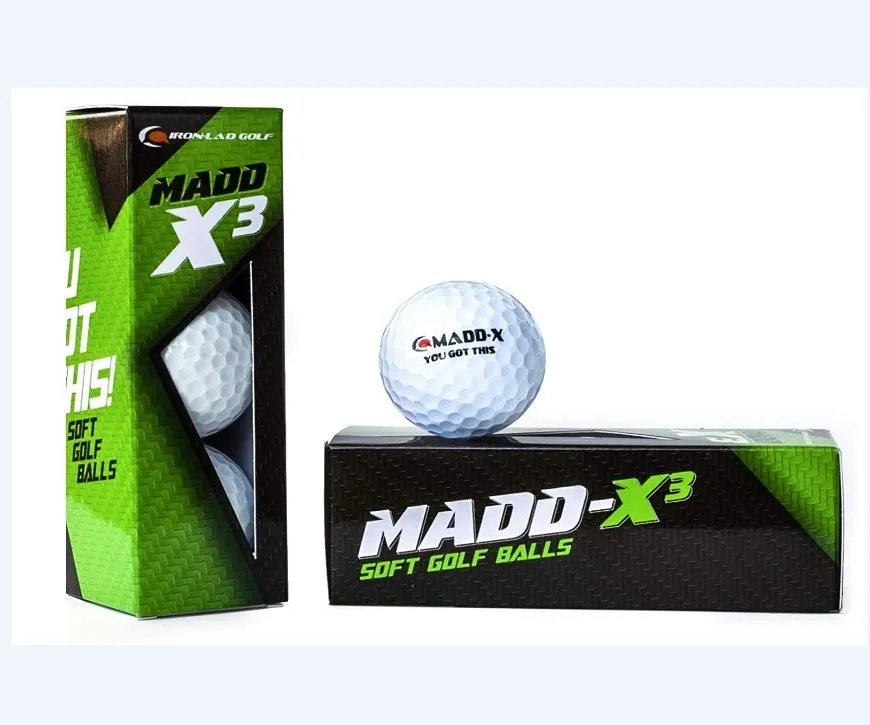 

Customized cardboard box packed Soft Premium 3 Piece Golf Balls