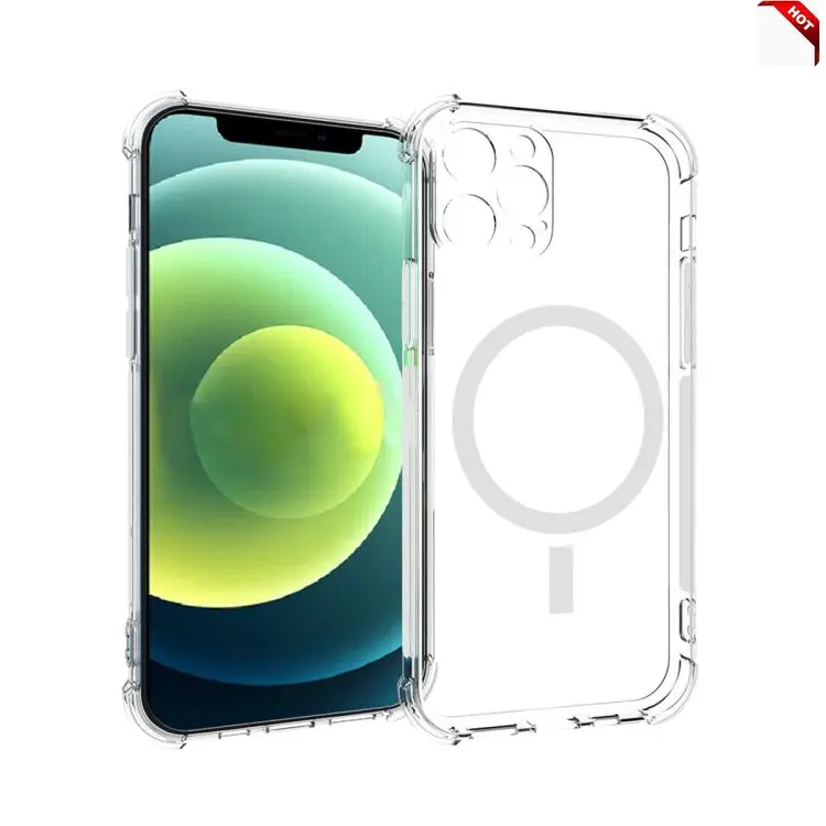 

2021 new ideas Support wireless charging All-inclusive Clear TPU Airbag Shockproof soft phone Case For iPhone 12 mini pro max