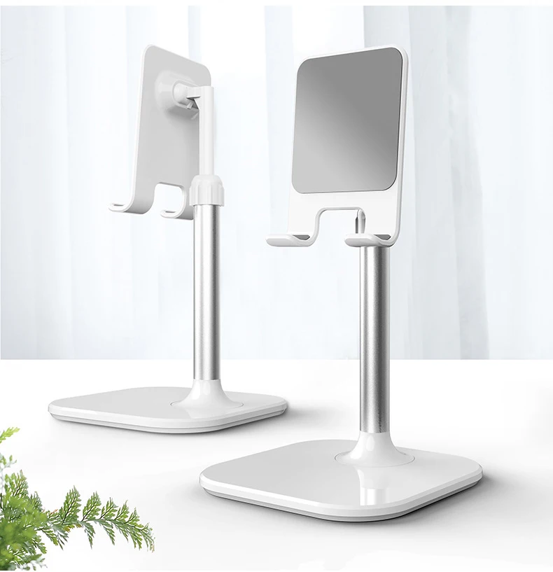 

Soporte Para Telefono Aluminum Desktop Foldable Holder Adjustable Smartphone Accessories Phone Holder, White black