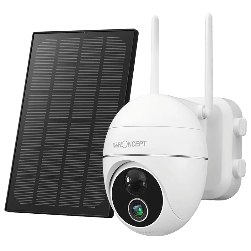 

Wireless outdoor security camera wifi solar rechar panel security camera system surveillance system day night camera
