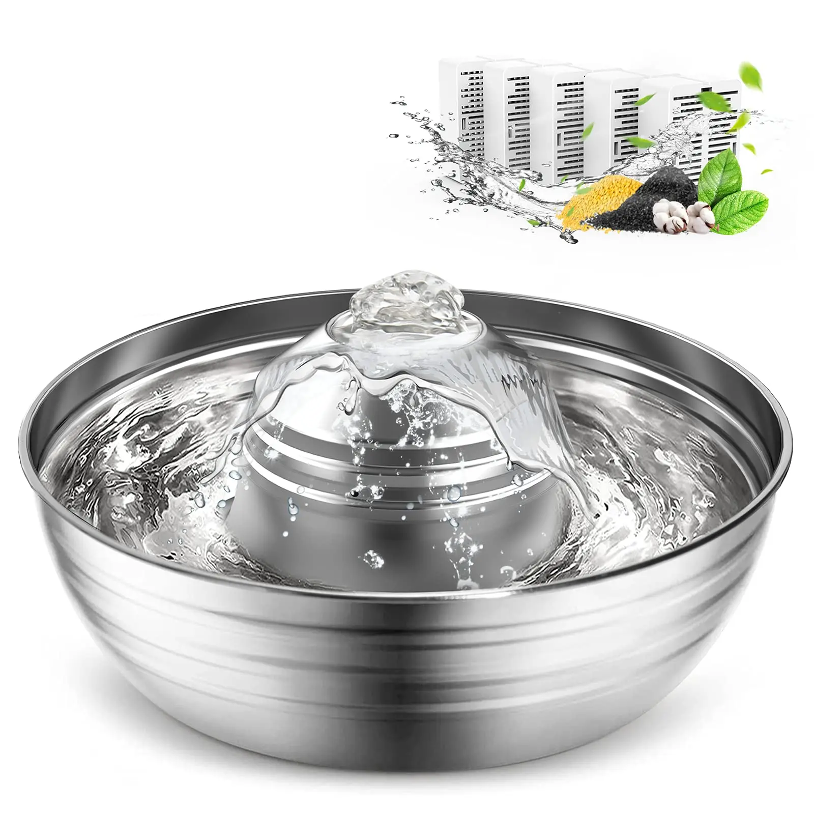 

High Quality Stainless Steel Cat Water Fountain Automatic Dog Cat Water Dispenser Pet Water Feeder On Sale