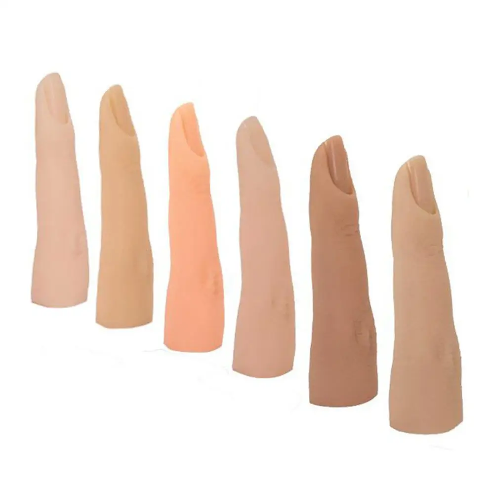 Flexible Movable Female Mannequin Hand Silicone Realistic Nail Trainer Practice Finger Hand Manicure Nail Supplies