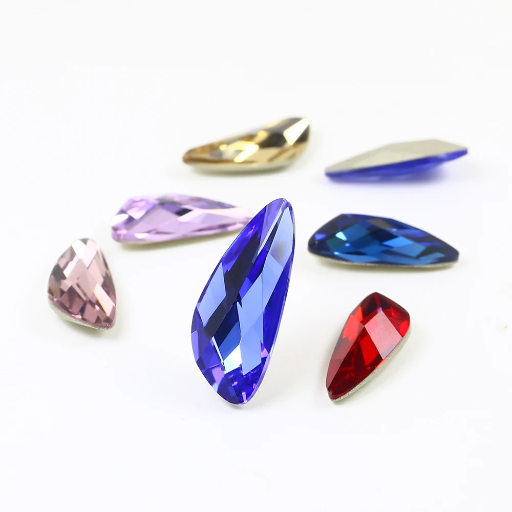 

K9 Glass Crystal Rhinestone 8*18mm Fancy Stone for Jewelry Making Point Back Nail Stones