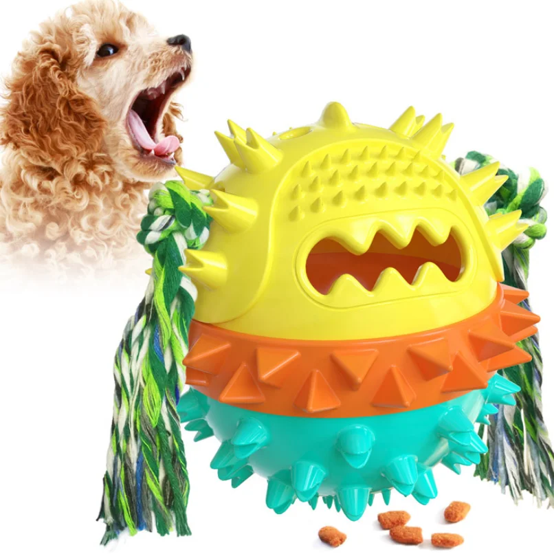 

Pet Rubber Leak Food Ball Chew Ball Dog Toy Training Balls Dog Teeth Cleaner Interactive Feed Pet Toy, Photo