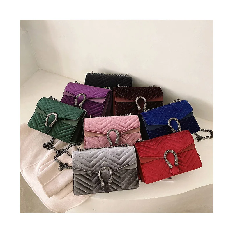 

Luxury Brand Handbags Women Bags Designer Vintage Velvet Clutch Purse Small Shoulder Crossbody Bag For Women 2021 bolsa feminina