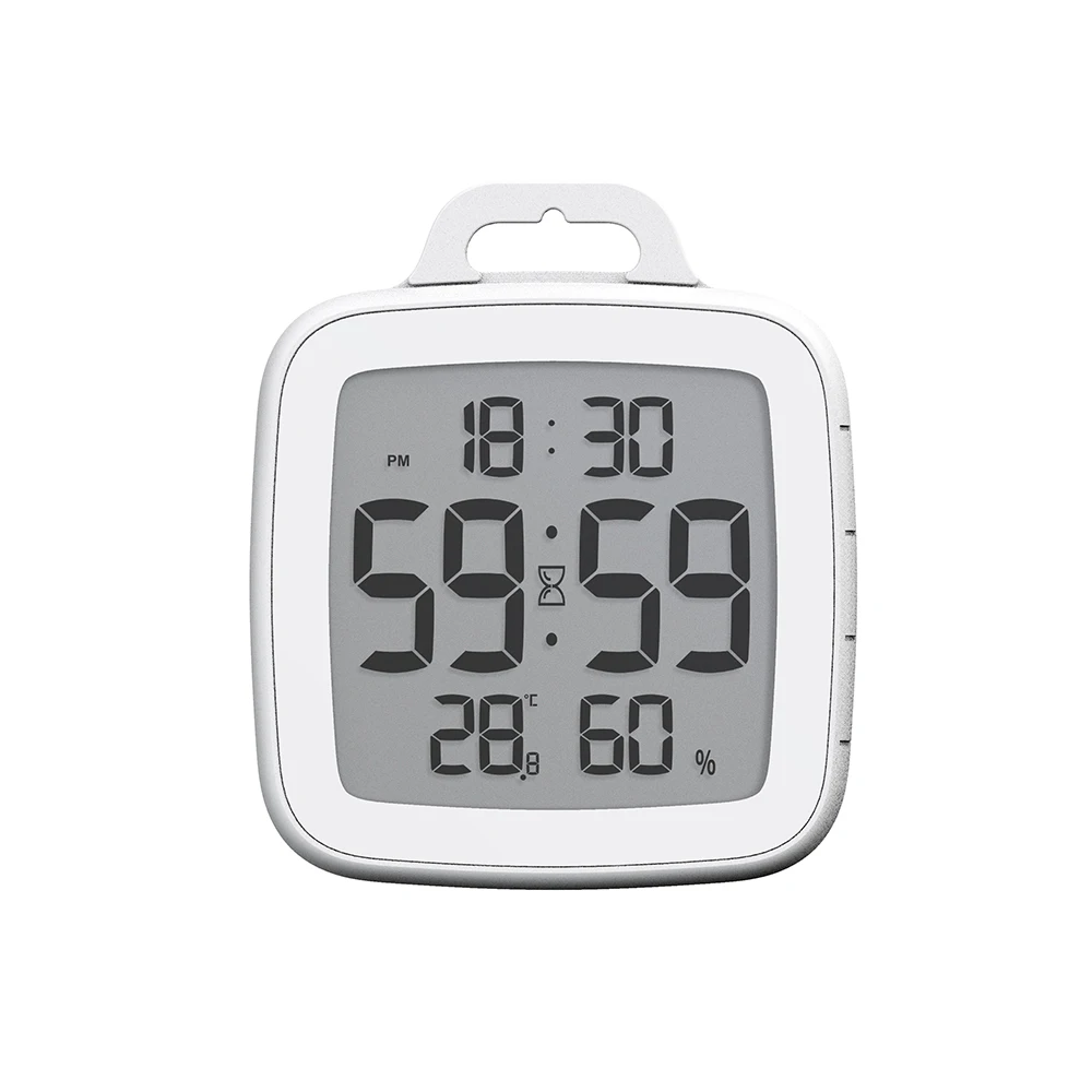 

Touch Button Bathroom Flip Timer Clock Waterproof Wall Shower Clock New Thermometer Hygrometer