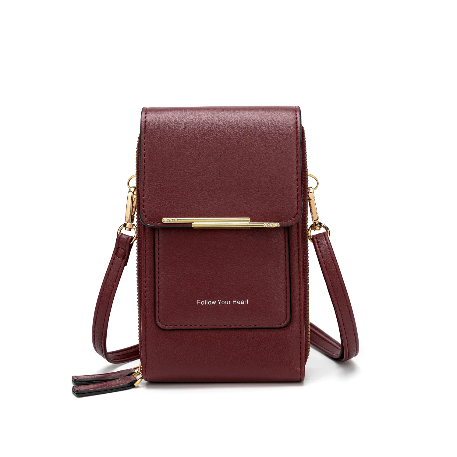 

Women's Small Crossbody Phone Bag Pu Leather mini Shoulder bag Ladies Crossbody cell phone Purse wallet