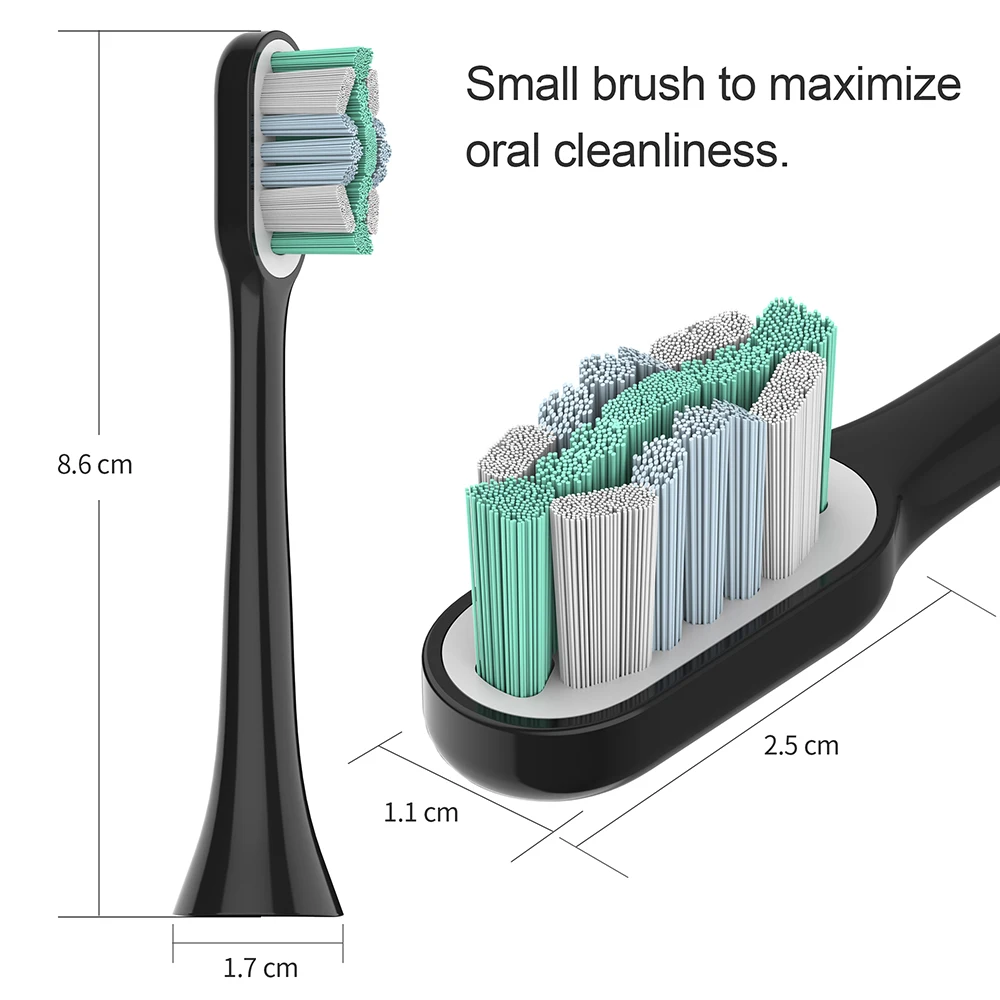 Anchor-Free Replaceable Sonic Electric toothbrush heads for Adult