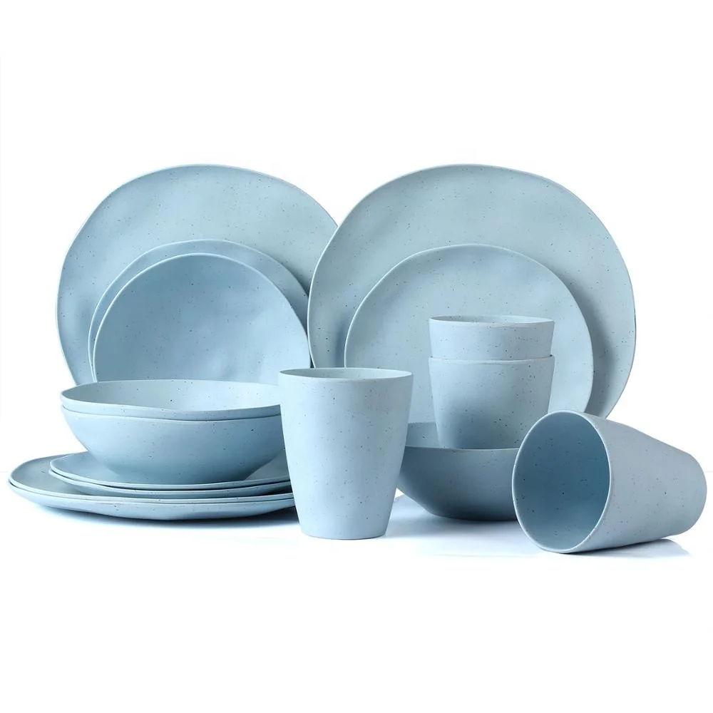 

Lekoch 16 pcs new material ecofriendly baby tableware bamboo fiber for restaurant