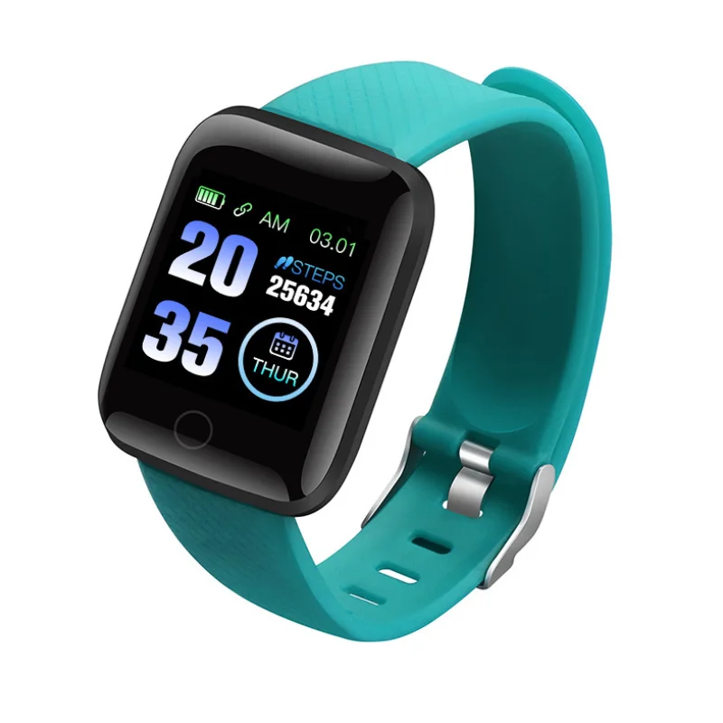 

New Product 116Plus Smart Watch 2019 Hot Sale Mens Women Sports Fitness Wrist Waterproof Bracelet btAndroid Watch Band, Black / blue / red / purple / green