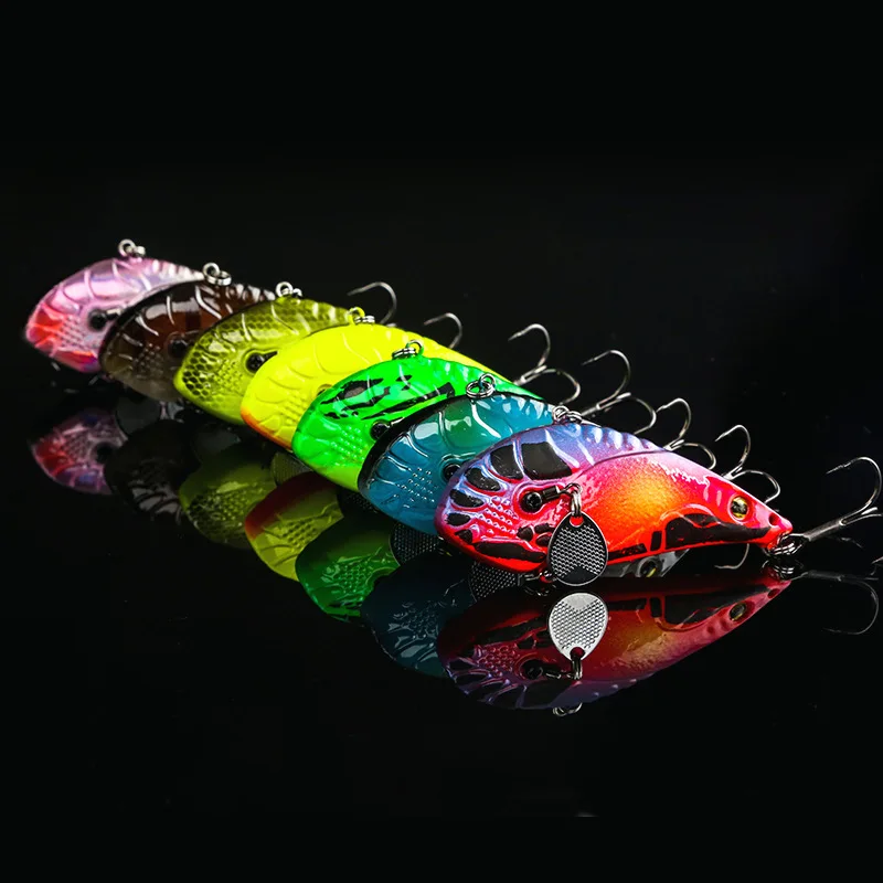 

Jetshark 65mm17.5g Crazy Shrimp Bait fake Lure Sea Fishing Deep-water Trembling Swimming Perch Sinking Blade Vib Bait