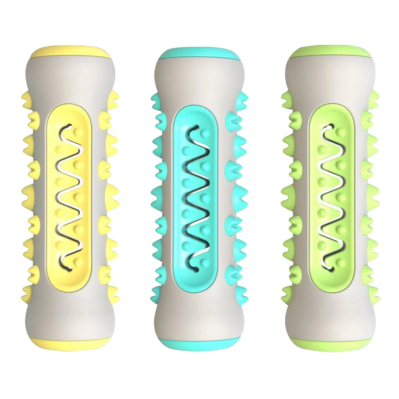 

Durable Teeth Cleaning Dental Oral Care Dog Toy Stick Toothbrush, Yellow/green/blue