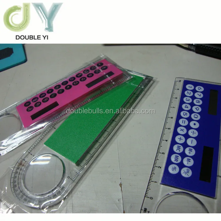 Creative10cm Solar Mini Calculator Magnifier Multifunction Ruler Office  ZB 