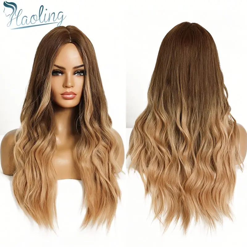 

Natural Wavy Heat Resistant Synthetic Wigs for Women Daily Hair Wig Blonde Brown Long Wig