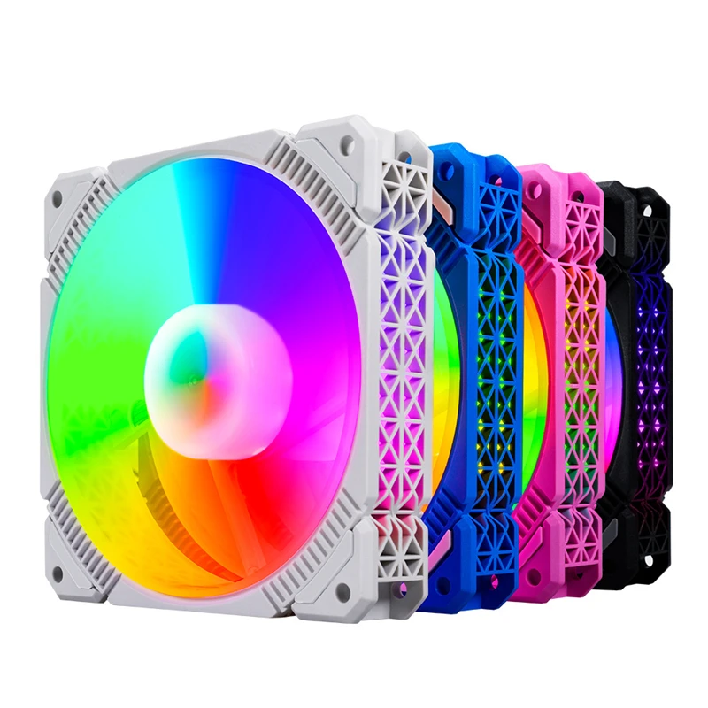 

Factory price OEM External light 4Pin + 3pin PC RGB Fan 120mm PC Case Cooler Fan LED For Gaming case fan