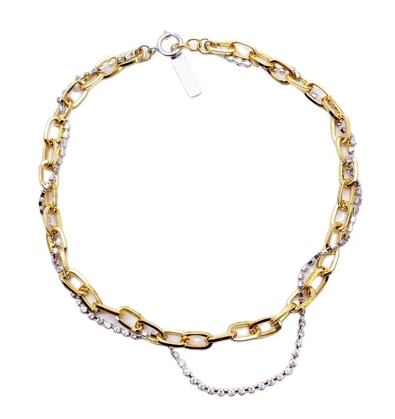 

Factory Price Zircon Chain Necklace Female Chunky Clavicle Chain Necklace