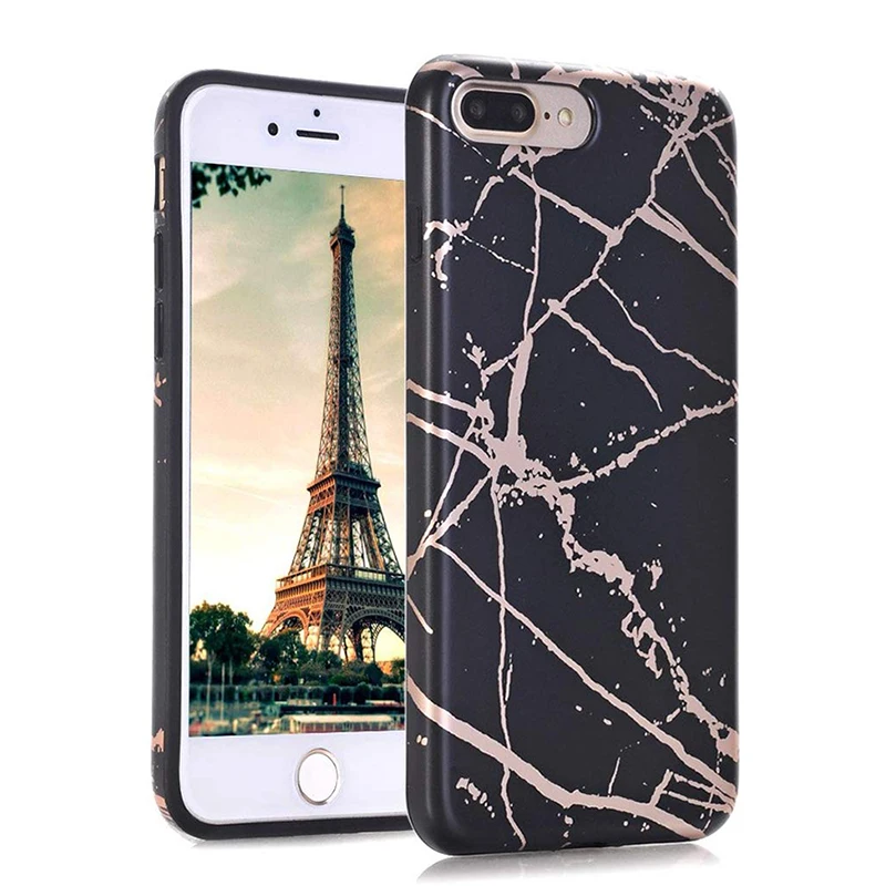 

Explosion-proof Tempered Glass Mobile Phone Case +Tempered Glass Hard Marble Mobile Phone Back Cover Natural Scenery Back Case, 6 design for choose