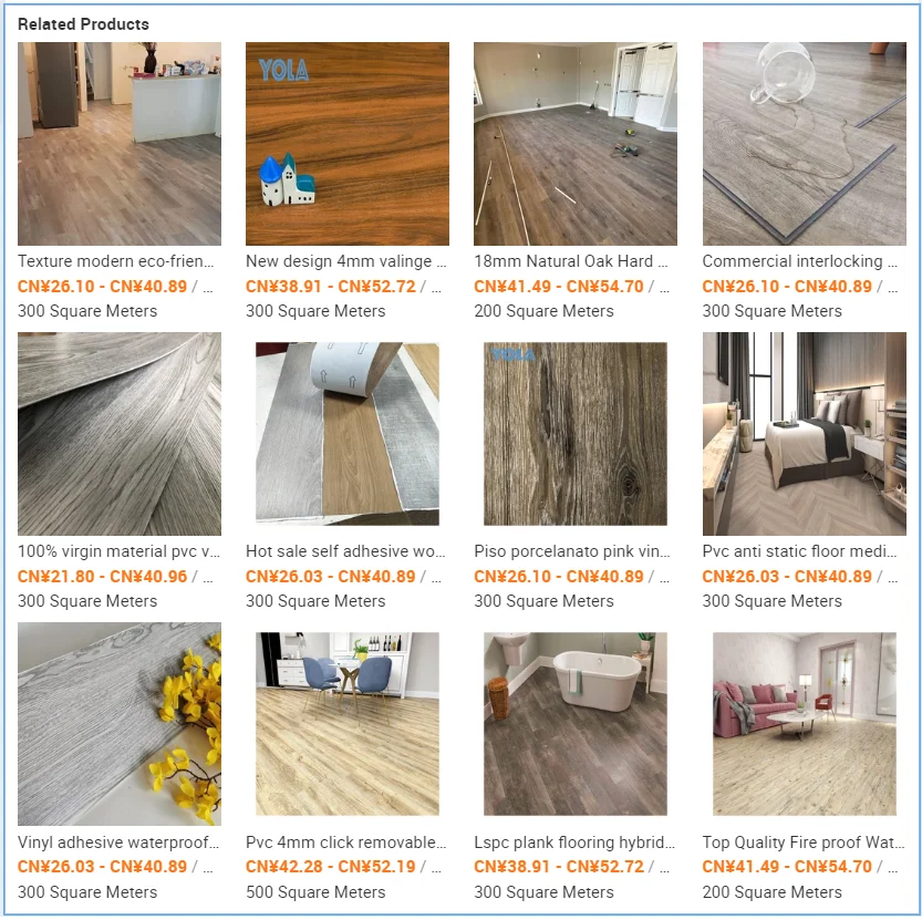 Anti Slip Waterproof LVT Click Flooring 6''X36'' UV Coating