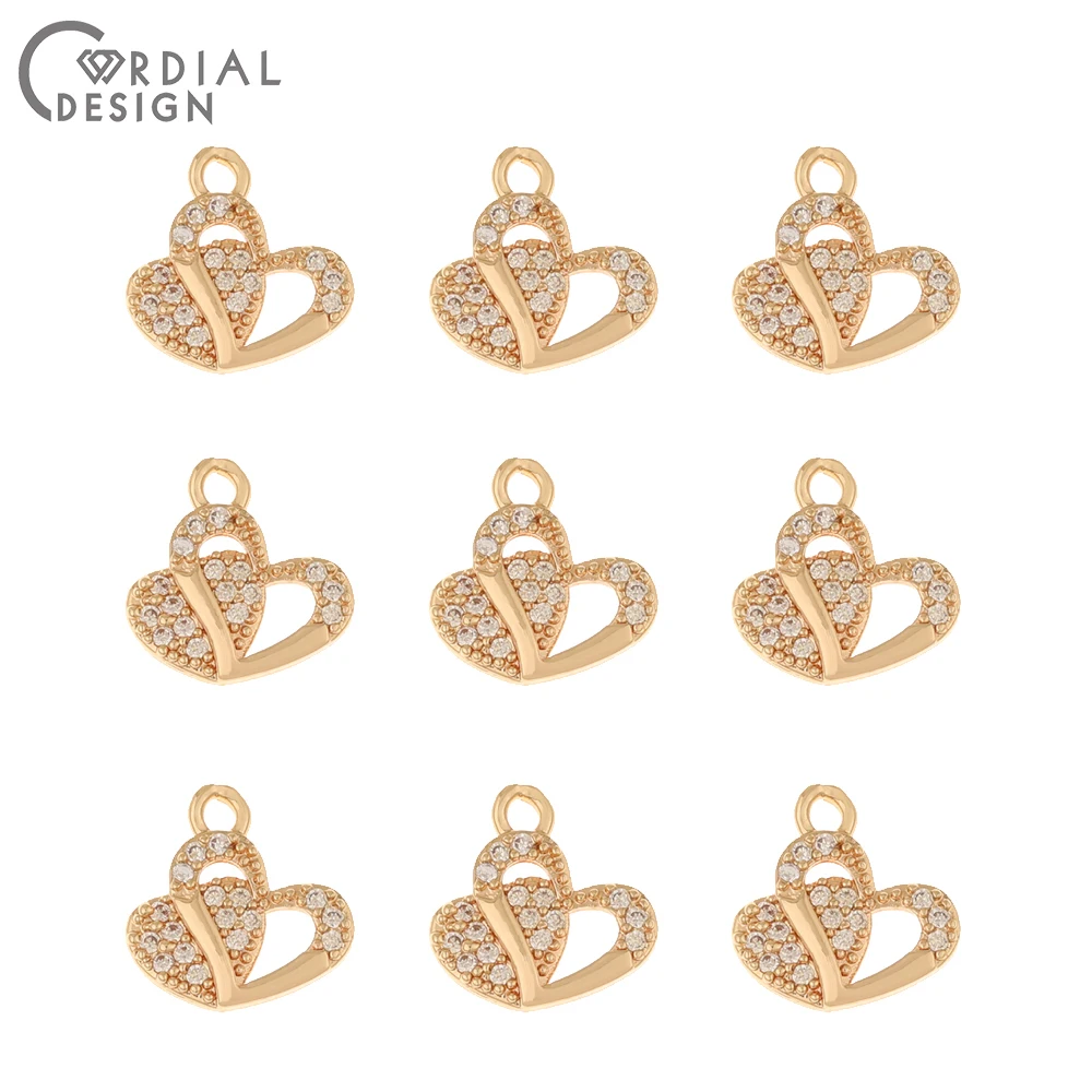 

Cordial Design 50Pcs 13*13MM DIY Charms/Jewelry Accessories/Hand Made/Earrings Making/Jewelry Findings & Components/CZ Pendant