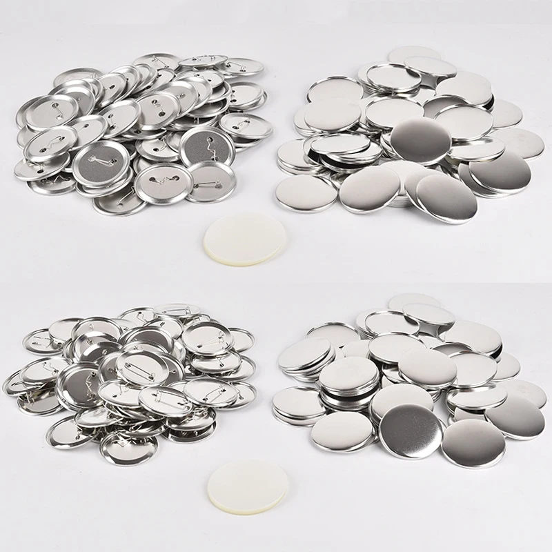 In Stock Glossy Frosting Bottom Blank Pins Button Round Sublimation Badge Making Materials for Diy