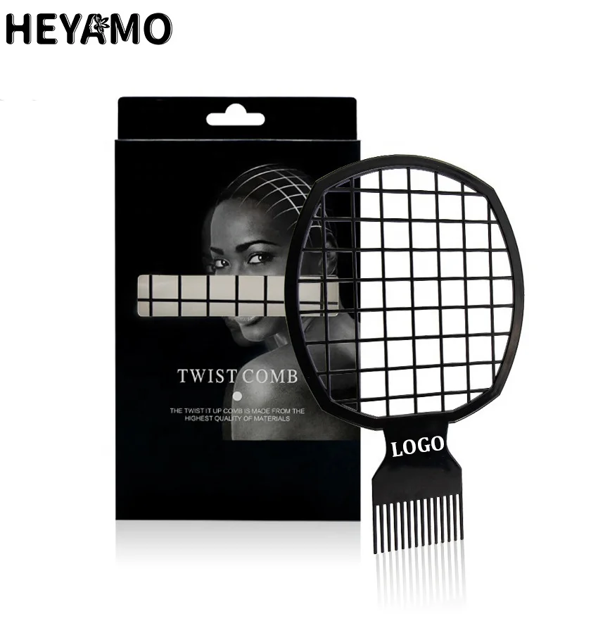 

HEYAMO Cabello Peigne Barber Shop Curly Hair Salon Tools Products Afro Comb Hair Styling Tools Peigne Afro Pick Twist Comb Tarak, Customized color