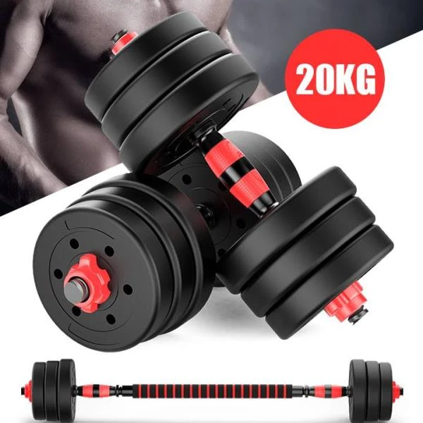 

Dumbbell environmentally friendly and tasteless plastic dumbbell 25/20/30/40kg household fitness dumbbell for men can be disasse