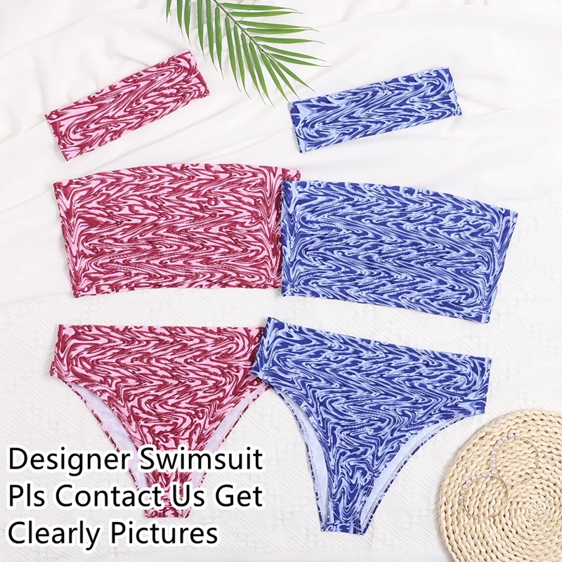 

2021 Sexy Custom Designer Bikini Letter Print Luxury Fashion Famous Brand With Hat Women 3 pieces Designer Swimsuit Beachwear, Picture show